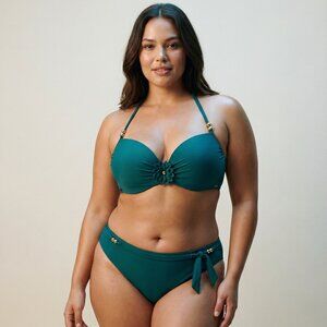 Dekker Teal Bikini with Gold Accents